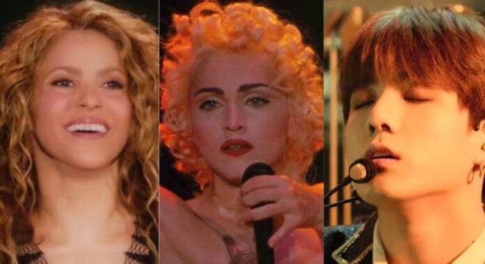 Madonna, Shakira og BTS Madonna, Shakira og BTS