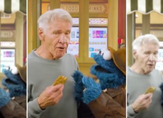 Harrison Ford knuste sitt gretne rykte og delte kjeks med «Cookie Monster» Harrison Ford Cookie